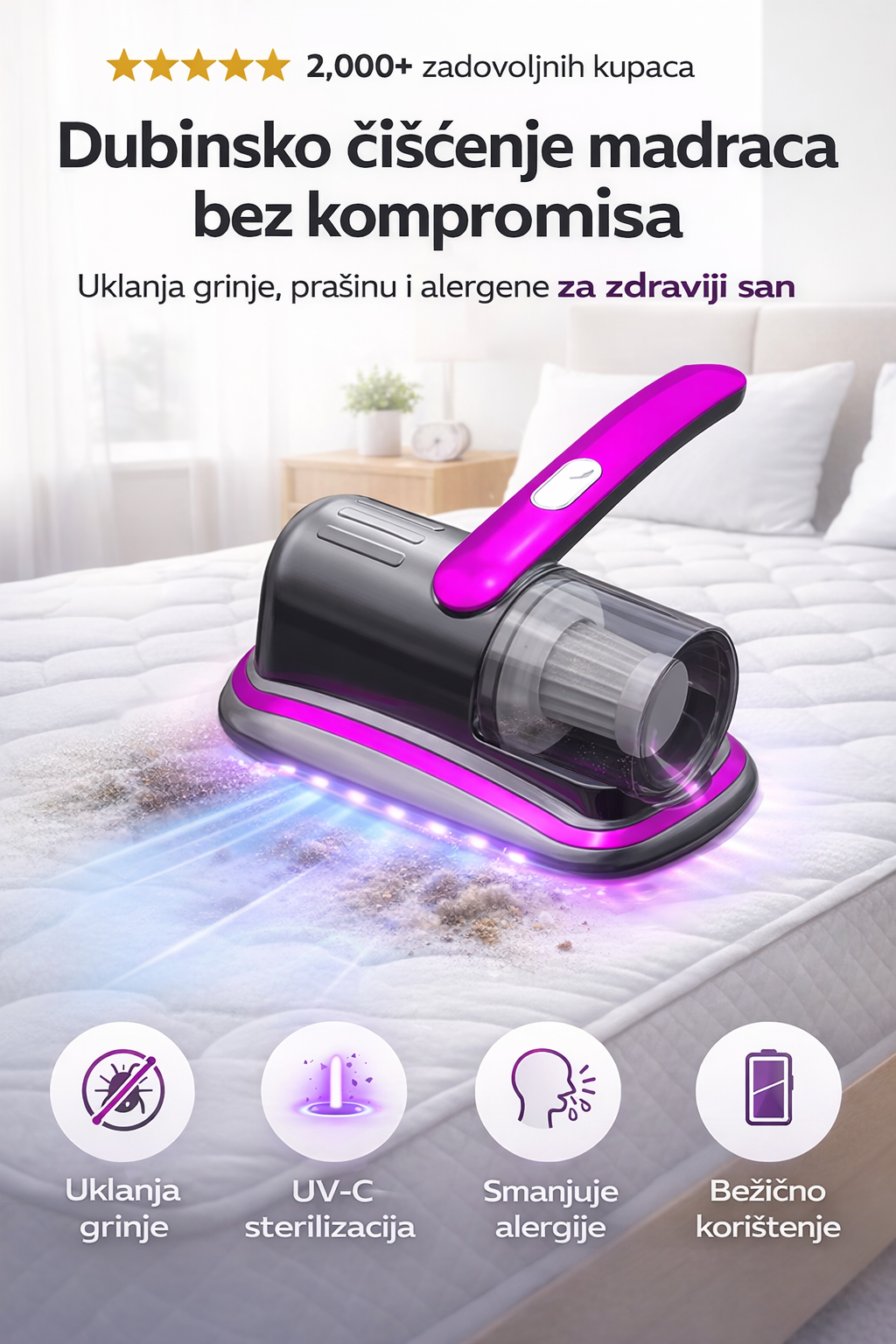 Usisivač za dušek – dubinsko čišćenje prašine i grinja